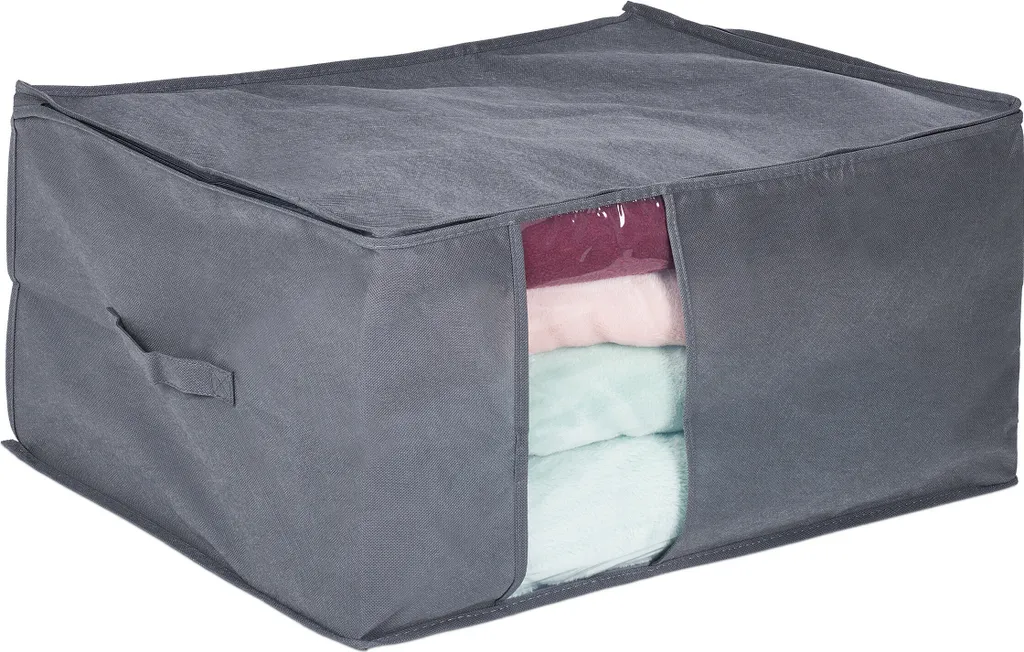Sac de Rangement Vêtement avec Fenêtre et Poignées - Pack de 4 en Tissu