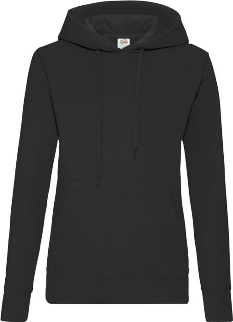 Damen Sweat-Kapuze - FOL HOODED SWEAT/W - black - Größe XS