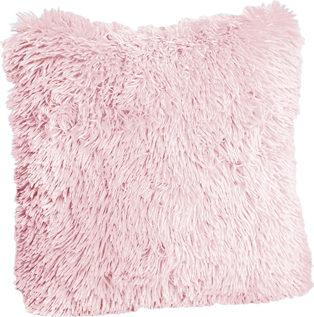 Kissenbedeckung flauschig weit aufgetragene quadratische dekorative Plüschsofa -Kissenbezüge für Couch-Rosa