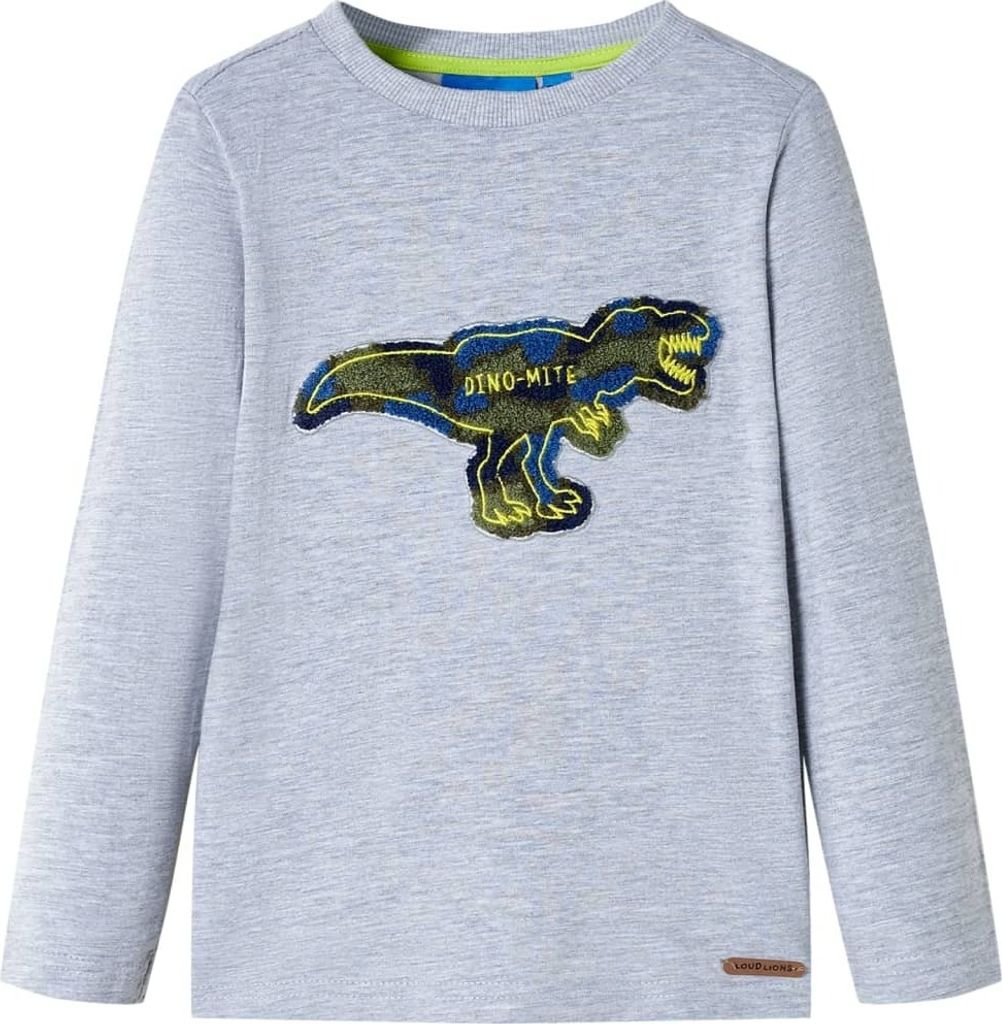 Kinder-Langarmshirt Grau Melange 104