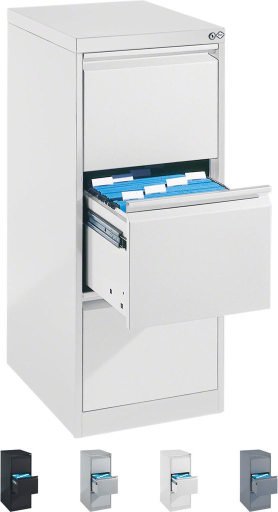 Hängeregistraturschrank mit 3 Schubladen Hängeregister 104x43x59 cm Einbahnig