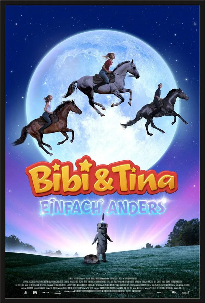 Affiche Bibi & Tina Tout Simplement Différente avec Cadre Noir 61x91,5 cm
