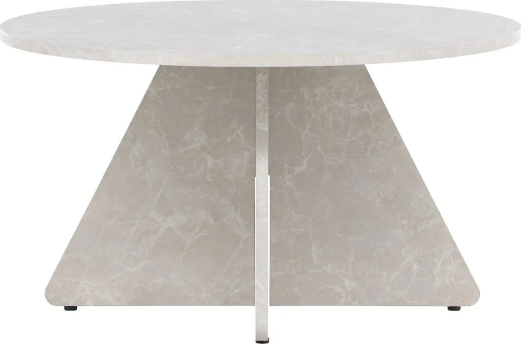 Table basse beige Bootcut en chêne clair avec piètement design unique - 10