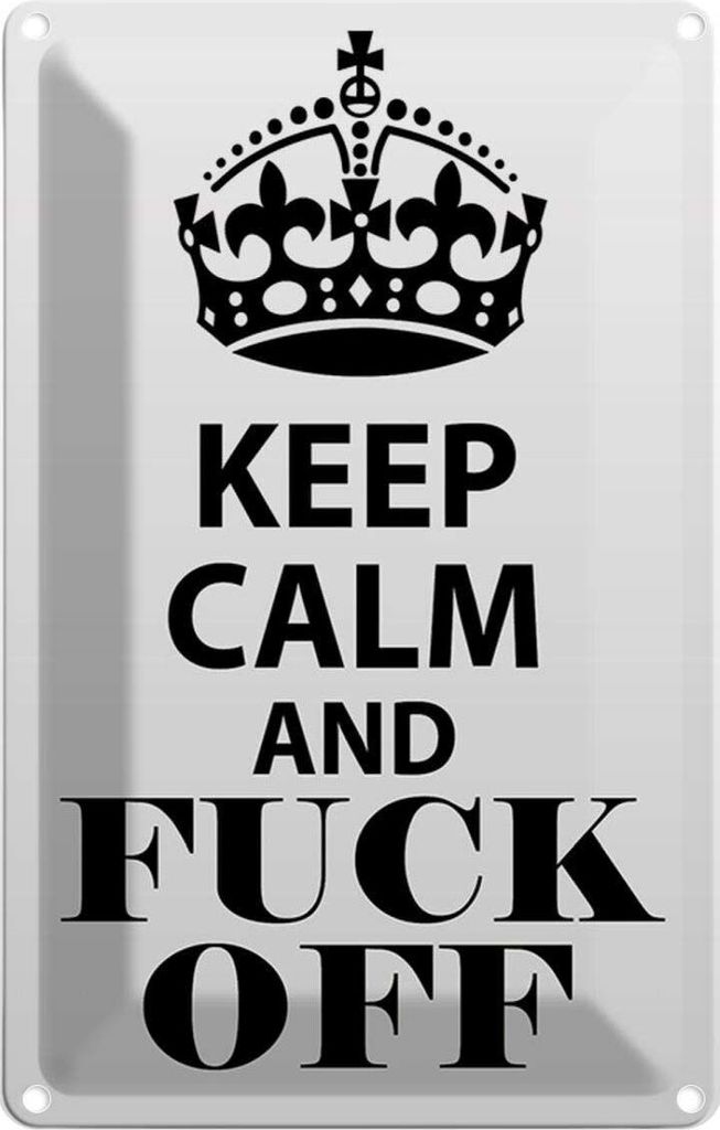 vianmo Blechschild 18x12 cm Keep Calm and fuck off Yoga