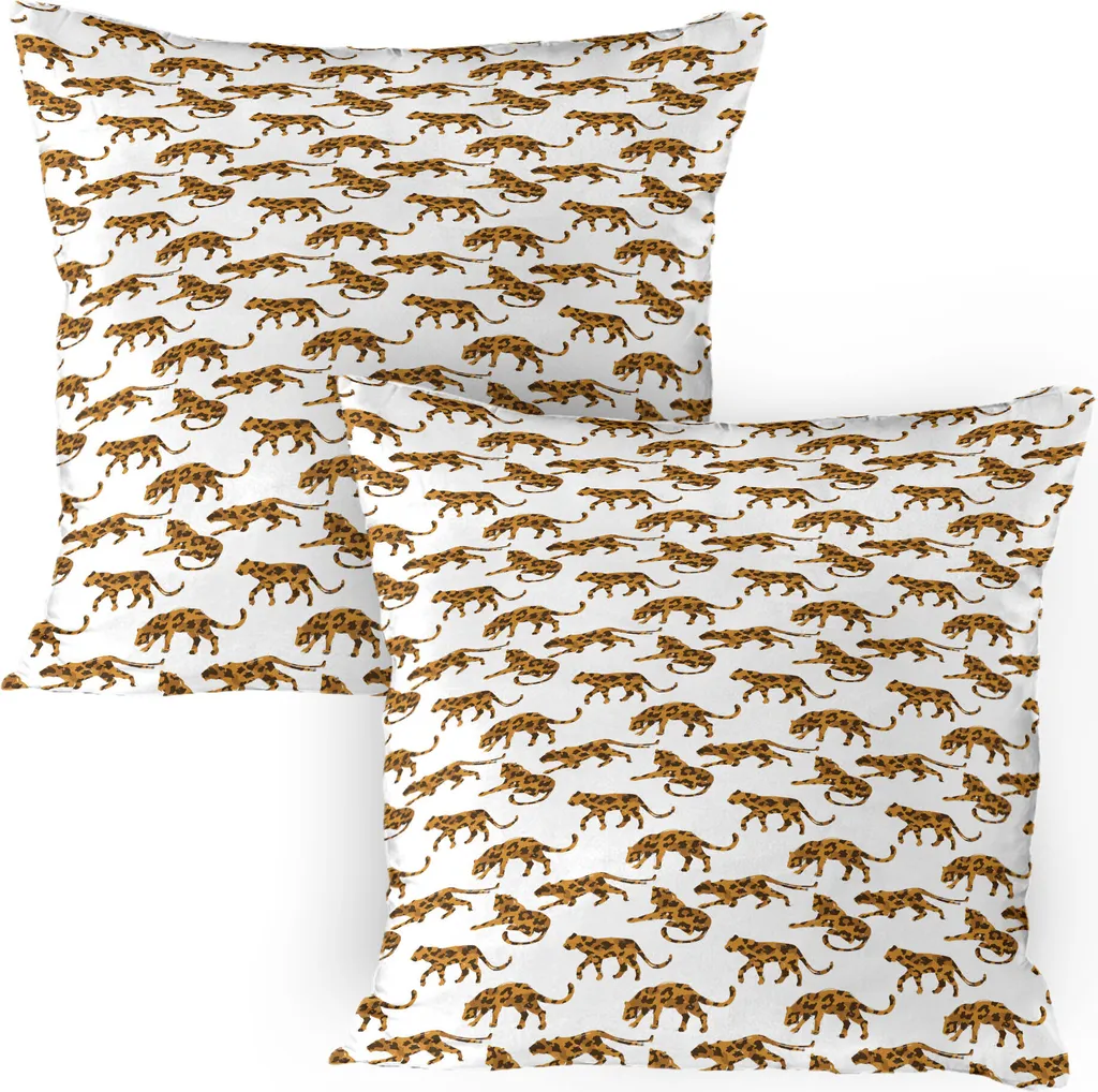 Federe 80x80 ABAKUHAUS Jaguar - Design Africano Acquerello Set 2