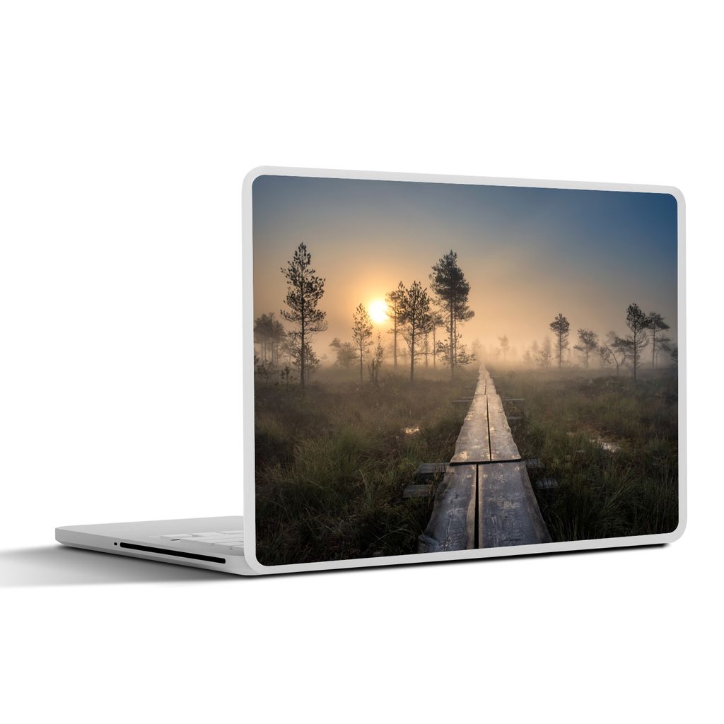 MuchoWow Laptop Aufkleber Sticker Cover Wald - Sumpf - Baum 30x22 cm - Laptop-Sticker