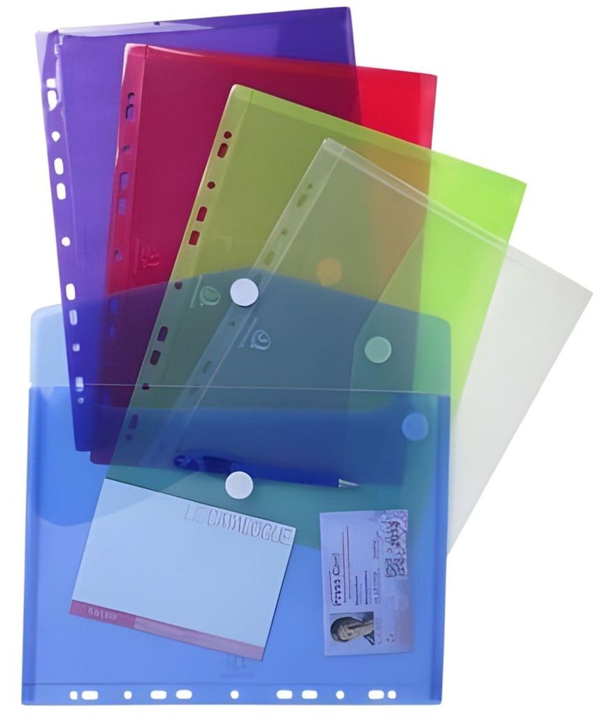 Exacompta 57380E Prospekttaschen PP gelocht A4 Farben Produktbild 