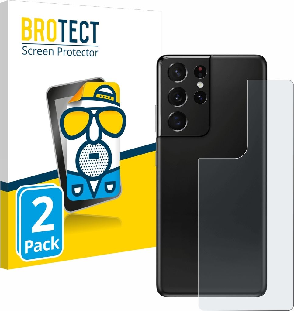 2x BROTECT Schutzfolie für Samsung Galaxy S21 Ultra 5G (Rückseite) Displayschutz Displayschutzfolie Folie Matt Entspiegelungsfolie