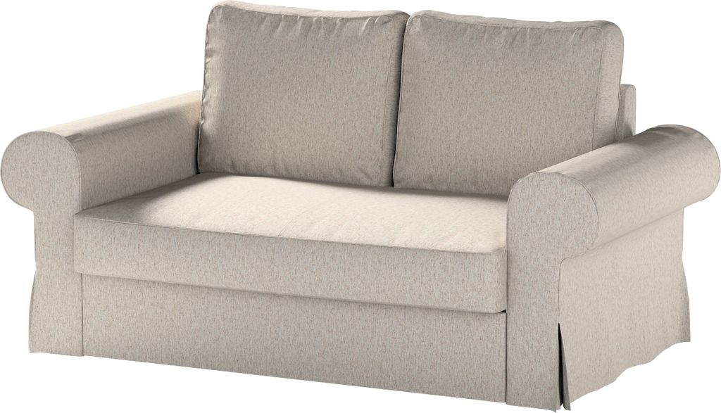 Dekoria Bezug für Backabro 2-Sitzer Sofa ausklappbar, grau-beige, Bezug für Backabro 2-Sitzer Sofa