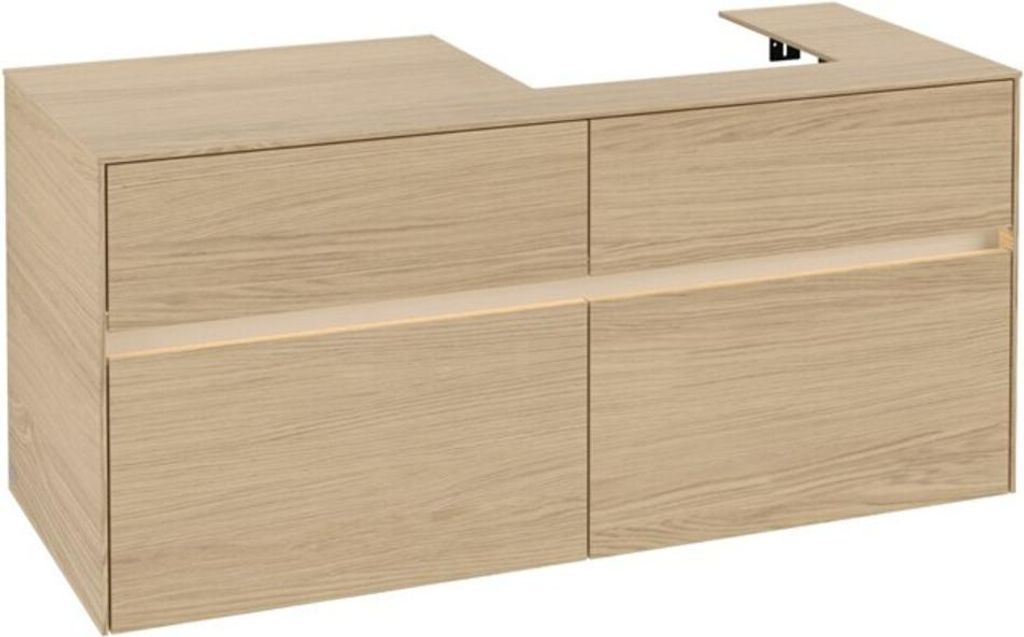 V&B Waschtischunterschrank Collaro 120x54,8x50cm, WT r, LED 8,8 W, Nord Oa