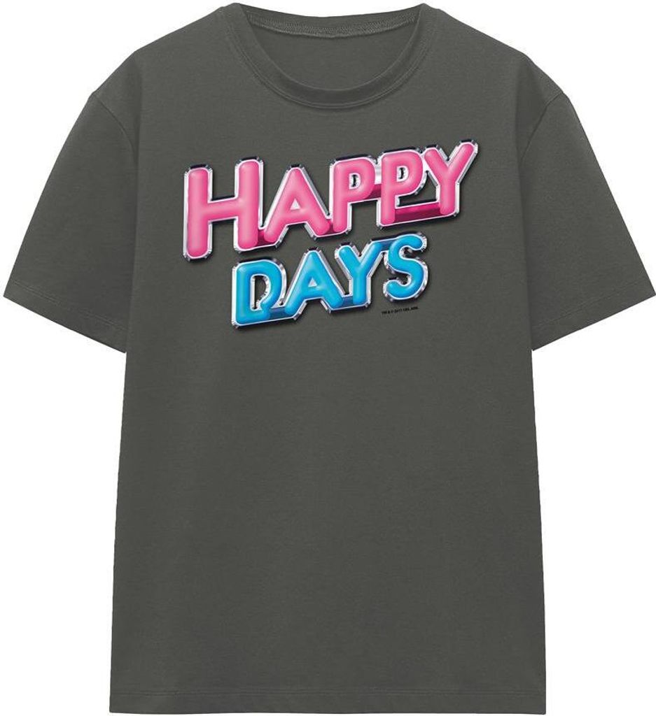 Happy Days - T-Shirt für Herren/Damen Uni TV15748 (XL) (Holzkohle)