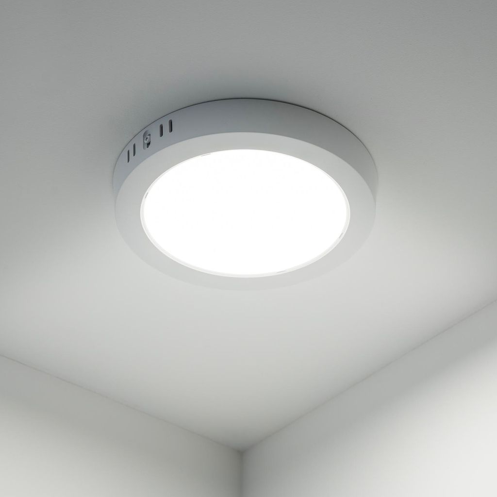 LUMILED LED Aufbauleuchte Spot 12W 4000K Neutralweiß 1320lm Flach Aufbaustrahler Rund Deckenlampe Downlight Wohnzimmer Schlafzimmer Küche Flur Büro