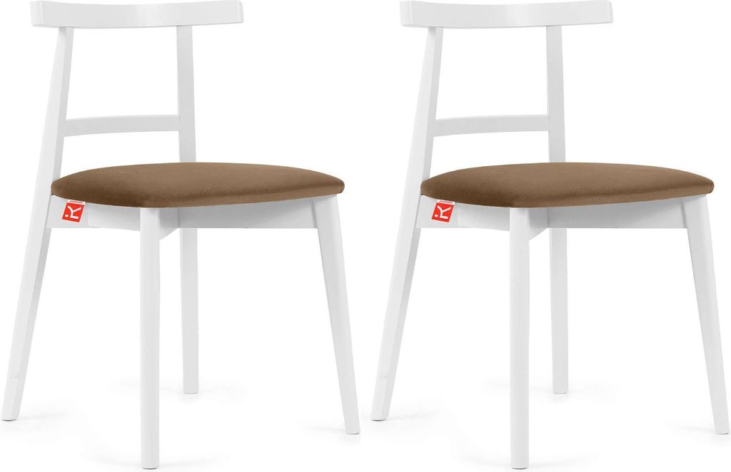 KONSIMO Esstischstühle 2 St "LILIO", Beige, Buchenholz, Vintage, 47x76,5x45cm