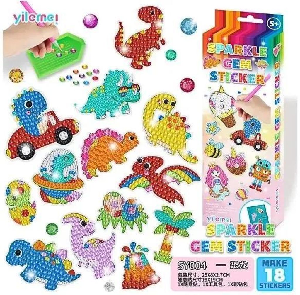 Diamant-Mosaik „Sparkle Dino“ – Fandy