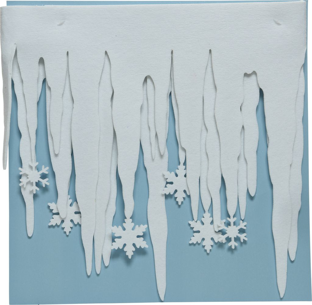 IJskristal guirlande van vilt, 34 cm x 2 meter, met Productafbeelding 