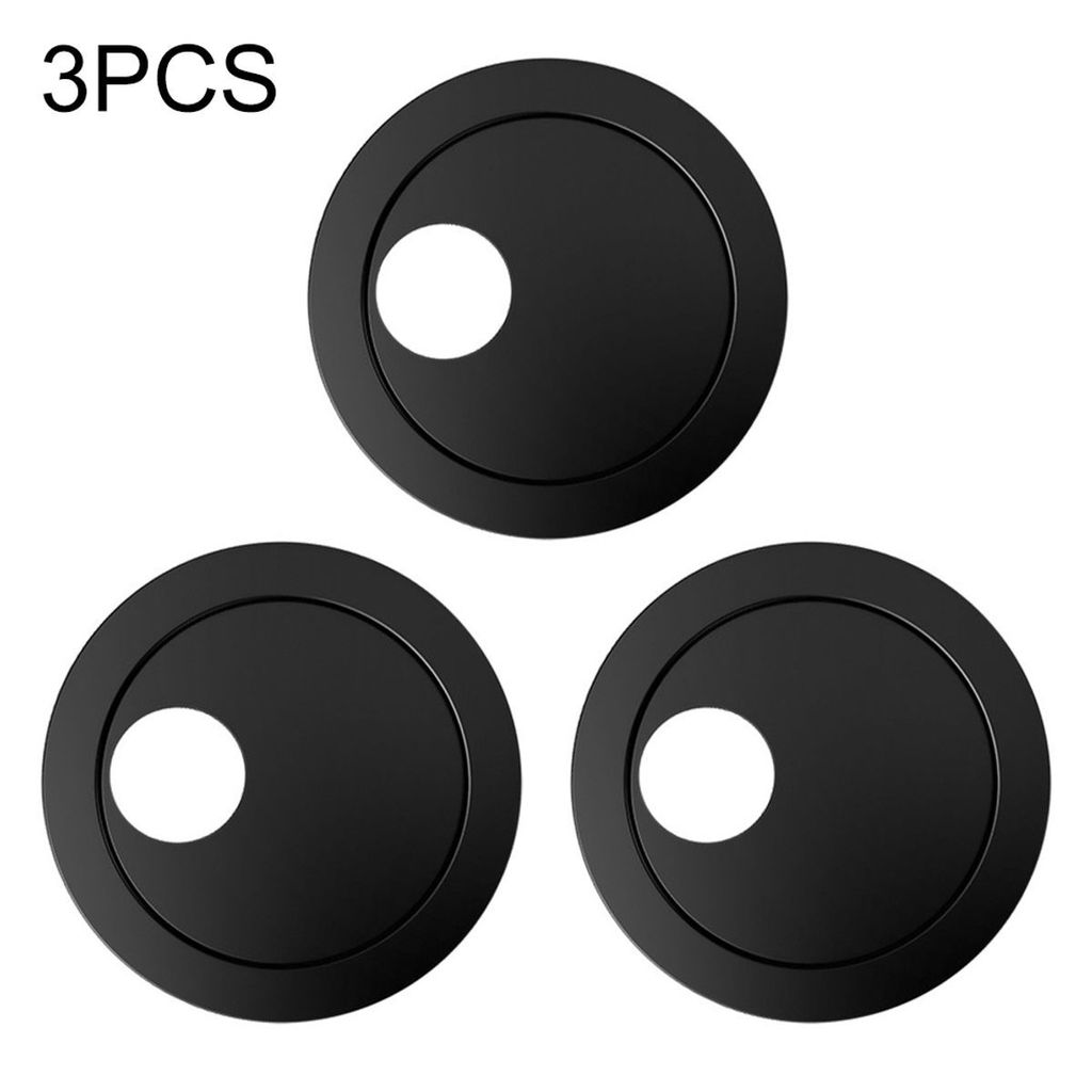 3er-Set Universelle Runde Webcam-Abdeckungen - Kameraabdeckungen für Desktop, Laptop, Tablet und Handys, Farbe:Schwarz
