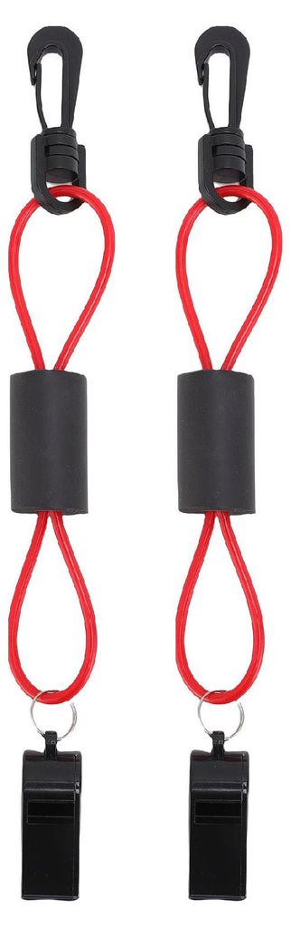 2Pcs Safety Boat Whistle Plastic Portable Emergency Whistle with Lanyard for Boating Ocean Camping Hiking Fishing