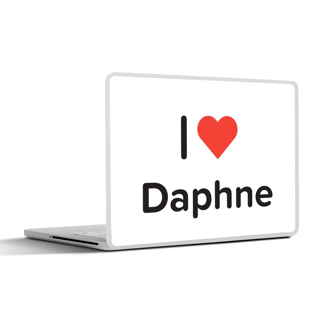 MuchoWow Laptop Aufkleber Sticker Cover Ich liebe - Daphne - Mädchen 32.5x23.5 cm - Sticker für Laptop - Selbstklebend