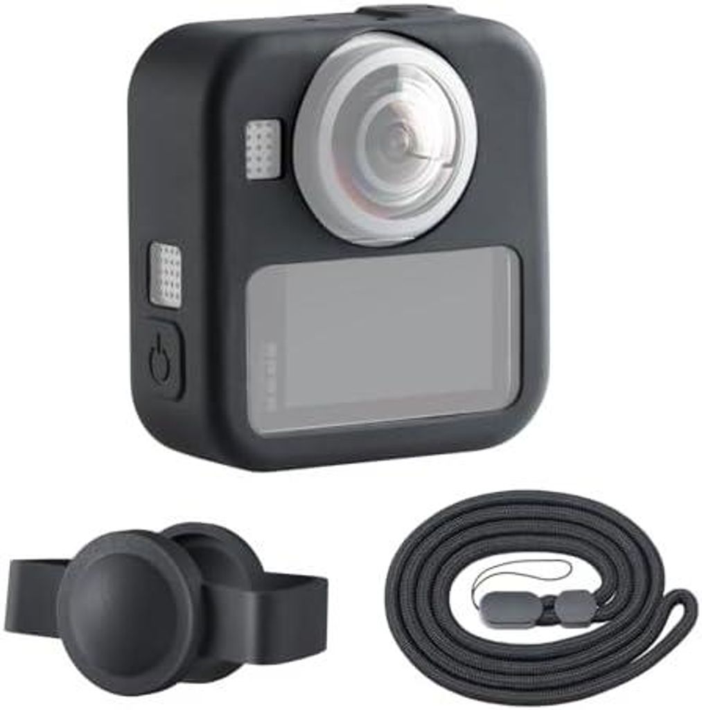 Silikonhülle Kit für GoPro Max2, Silikon Gehäuse, Objektivdeckel und Verstellbares Armband, Zubehör Kit für GoPro Max 2