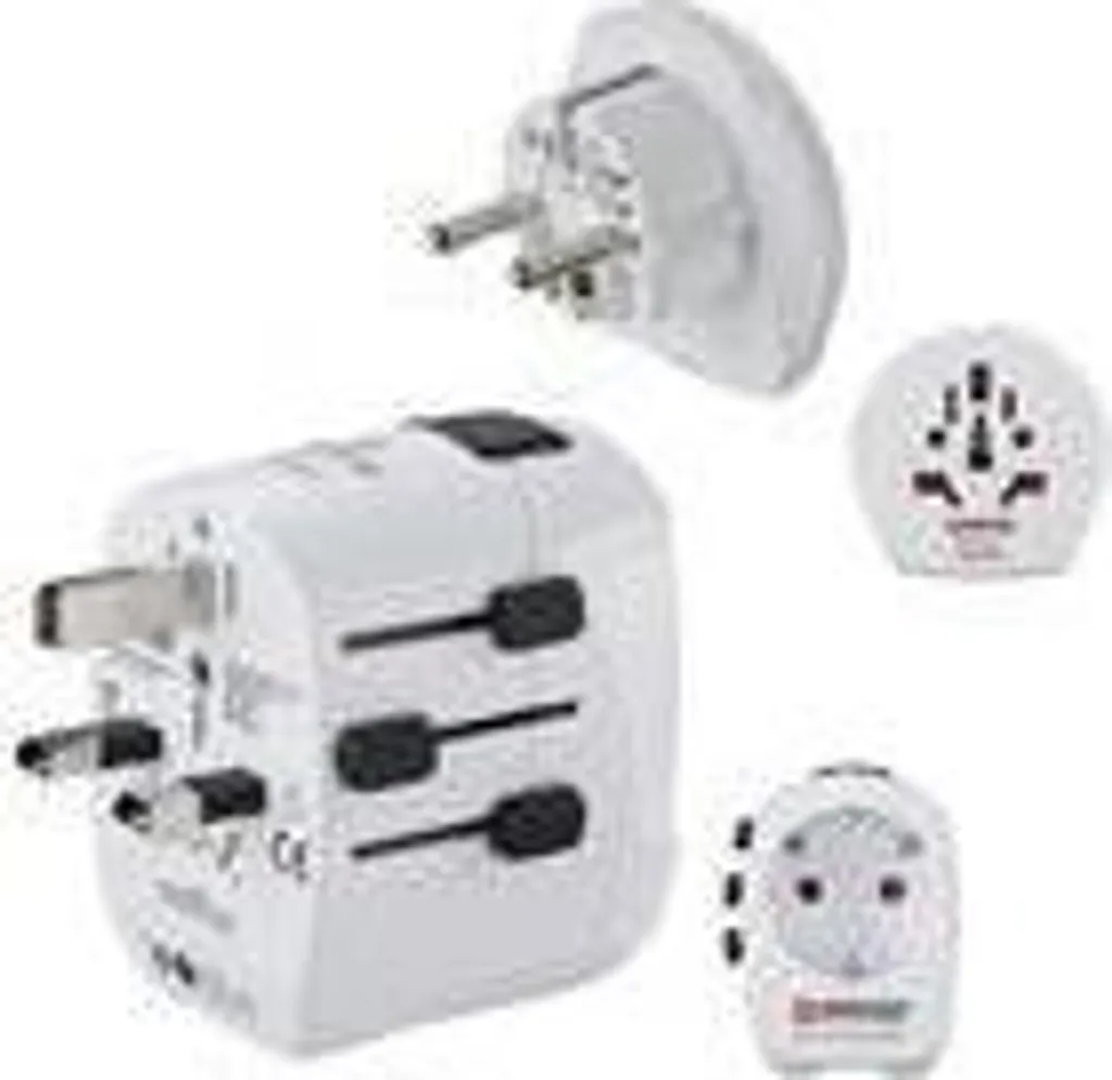 Double Adaptateur Secteur USB Hama World Travel Pro Light Blanc 2.4A