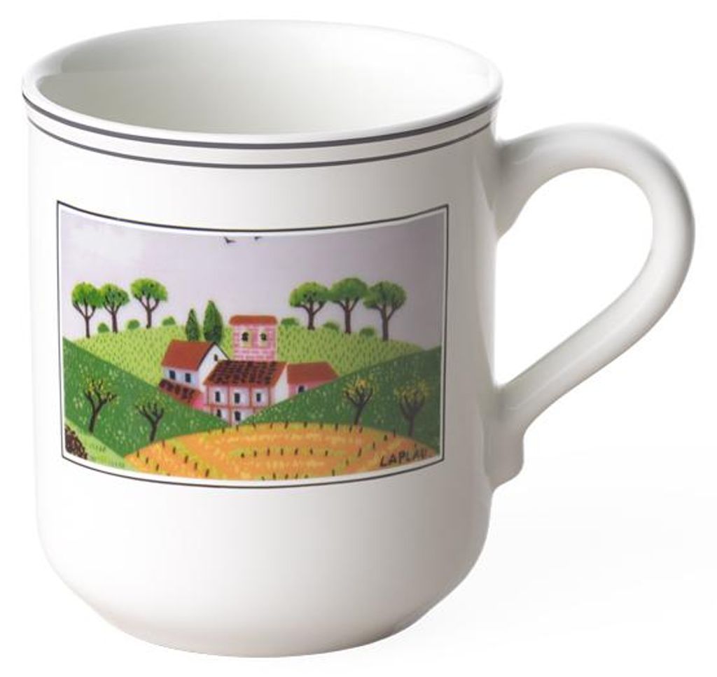 Taza Naif Becher con asa, diseño "Dörfchen", 113 x 81 x 93 Imagen del producto 