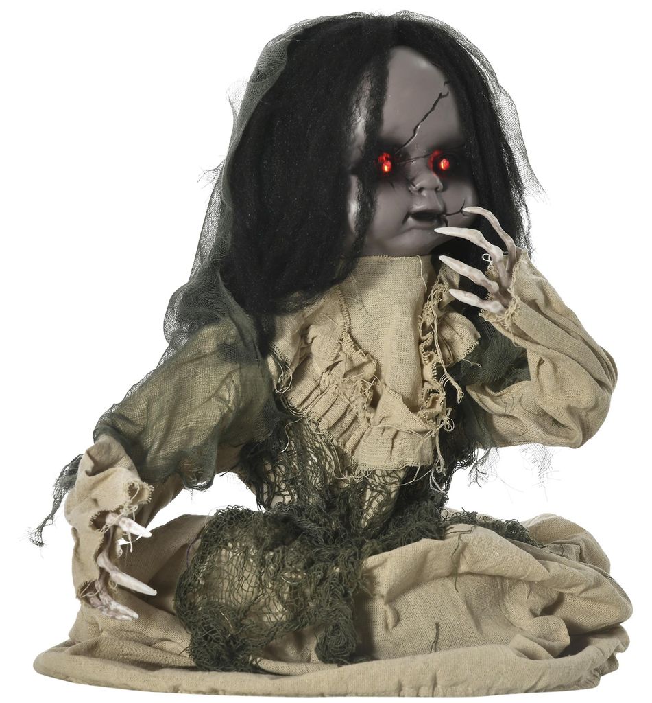 Outsunny 83cm Halloween Geisterpuppe mit Spezialeffekten Produktbild 