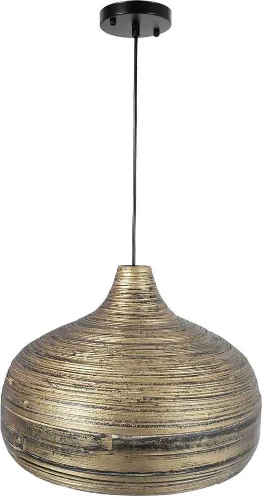 Suspension bambou or VIVANNO SOLARI : fini les pièces sombres