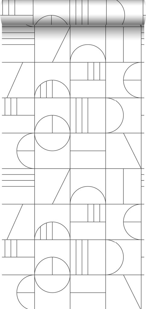 ESTAhome tapeta Art Decó vzor bílá a černá - 139142 - 0,53 Obrázek produktu
