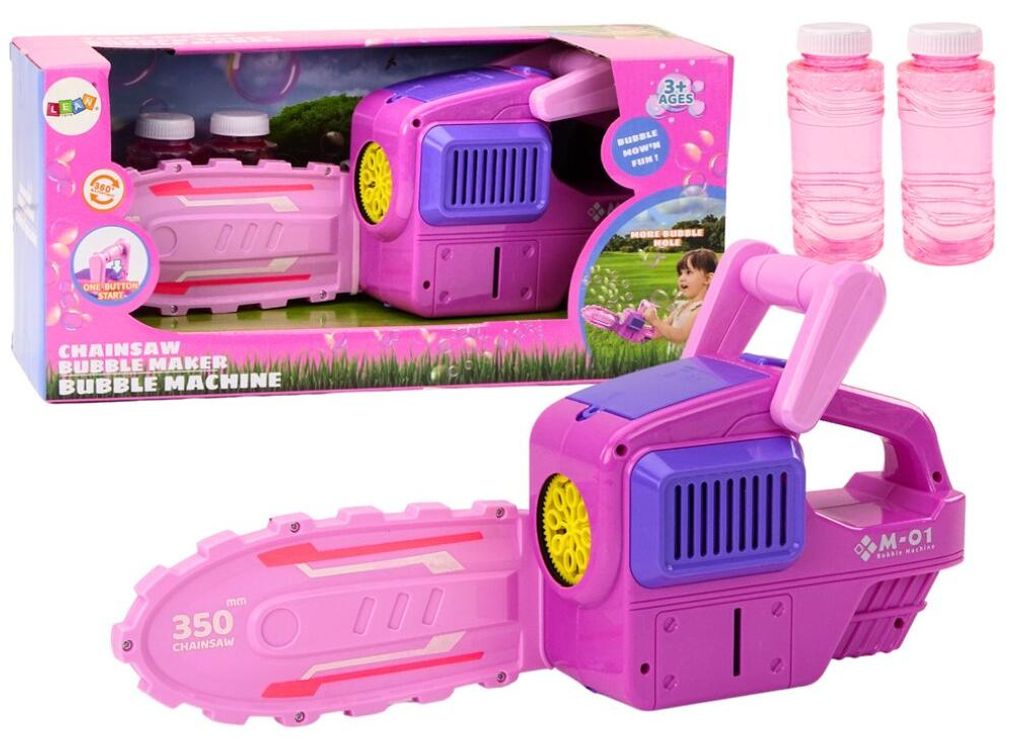 Zeepbellenmachine Kettingzaag Roze Productafbeelding 