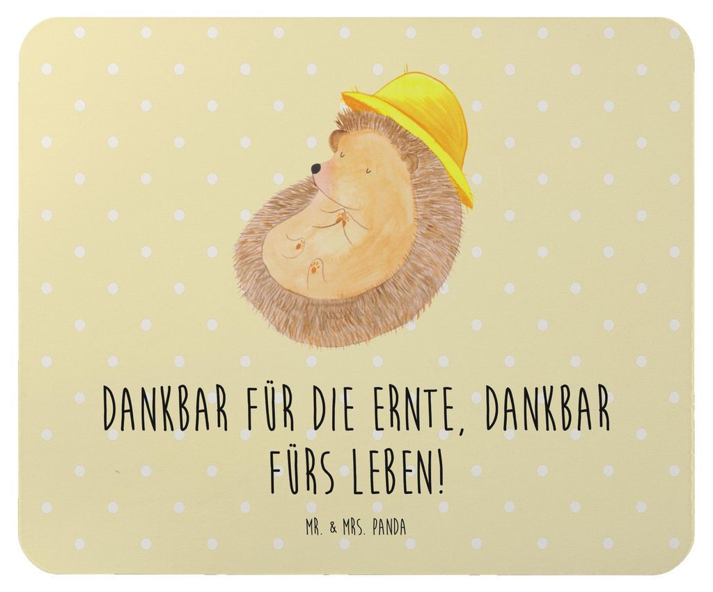 Mr. & Mrs. Panda Mouse Pad Erntedankfest Dankbarkeit - Gelb Pastell - Geschenk, handgefertigte Produkte, Leben, Thanksgiving, Familienfeste, mauste...