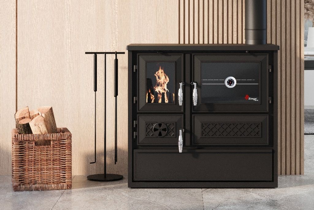 Küchenofen Holzherd 802 - BELLA schwarz - 9,12 kW