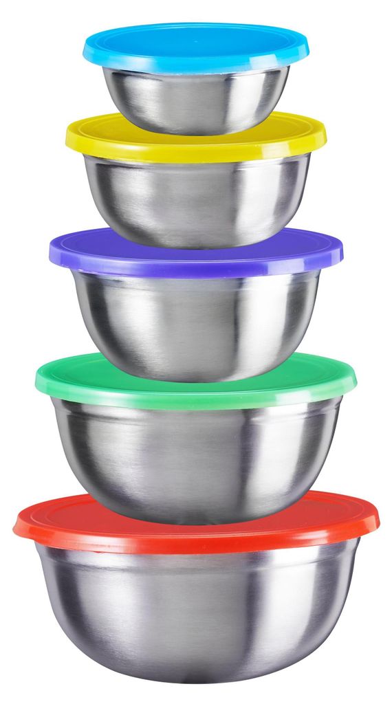 5tlg. KING® Schüssel-Set FUNNY aus Edelstahl / 5 Schüsseln Produktbild 