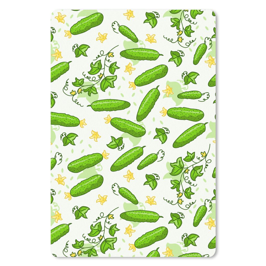 MuchoWow Mauspad Mousepad Gurke - Gemüse - Muster 18x27 cm - Mousepads - Maus Mat - Pad - Mausunterlage