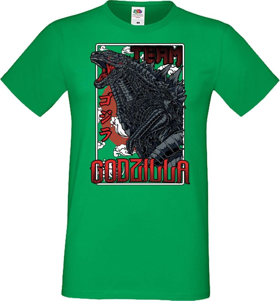 Herren T-Shirt Anime Manga Godzilla 02 Godjira, Man 3XL / Grün