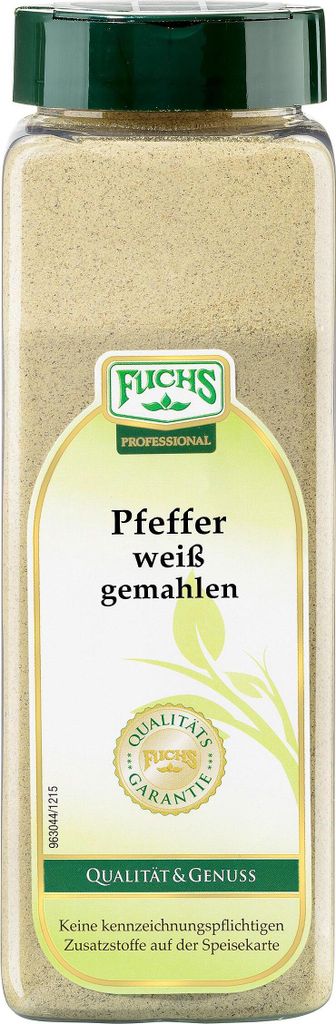 Fuchs Pfeffer weiß gemahlen aus vollreifen Pfefferbeeren 600g