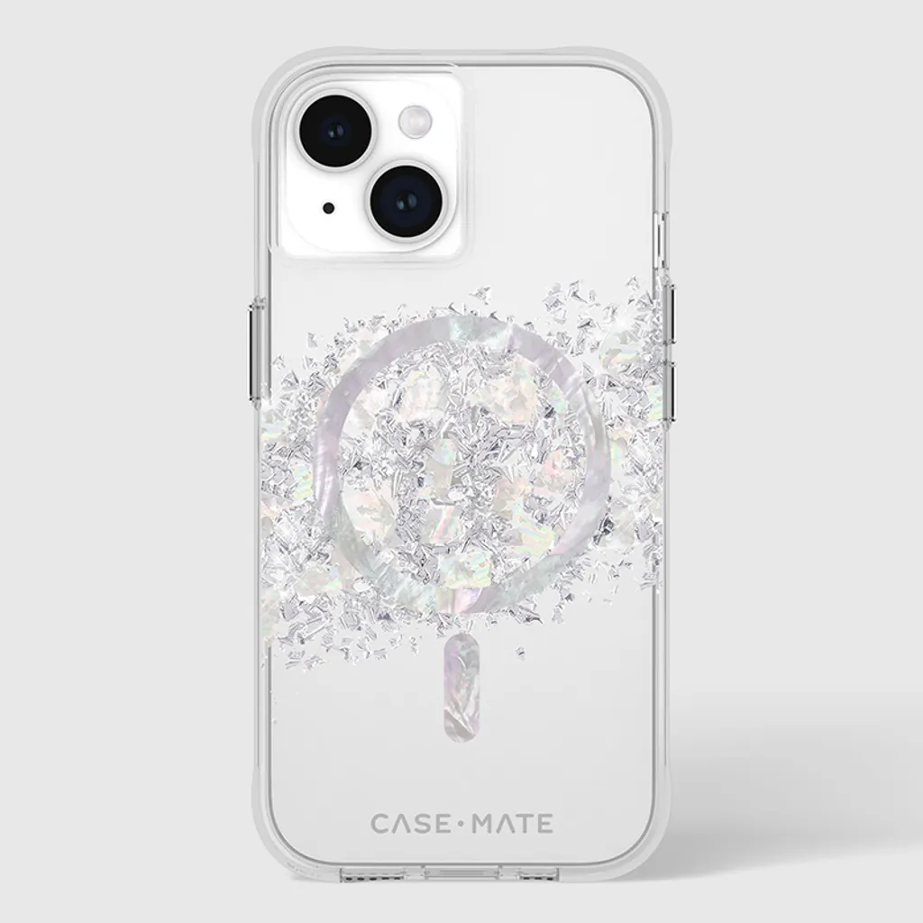 Étui de protection iPhone 15 MagSafe transparent avec motif nacre - 6
