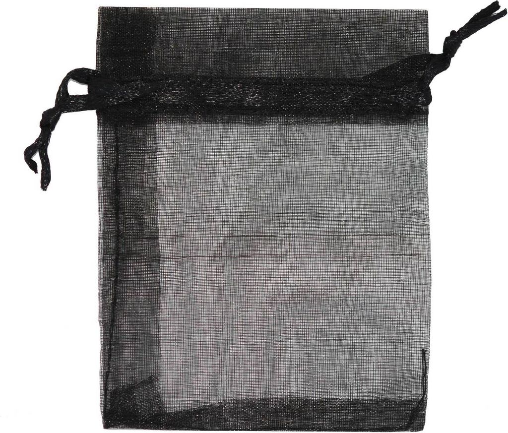 Organza-Beutel 50 Stück Geschenkbeutel Organzabeutel Gastgeschenk Größen-Farbwahl, Größe:12 x 9 cm, Farbe:schwarz