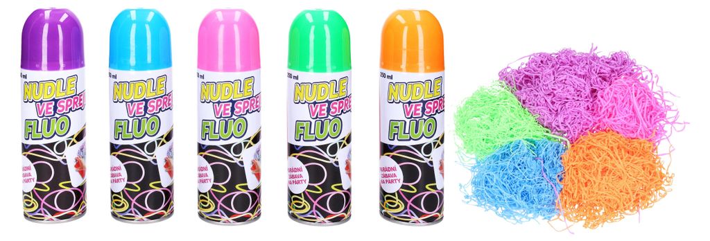 Tagliatelle FLUO/spaghetti spray 17cm 250 ml 5 colori Immagine del prodotto 