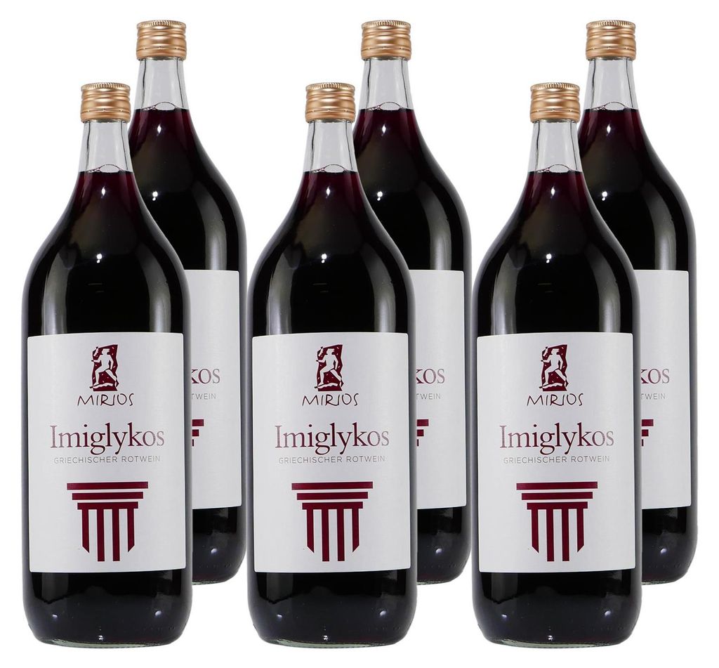 Mirios Imiglykos Rotwein -lieblich- (6 x 2,0L) Produktbild 