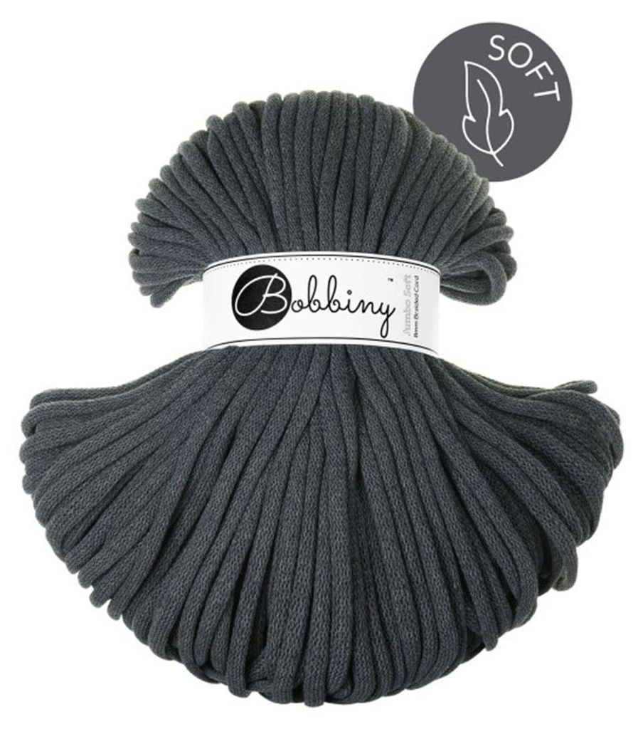 Bobbiny Jumbo 8 mm 100 m Charcoal Schnur Produktbild 