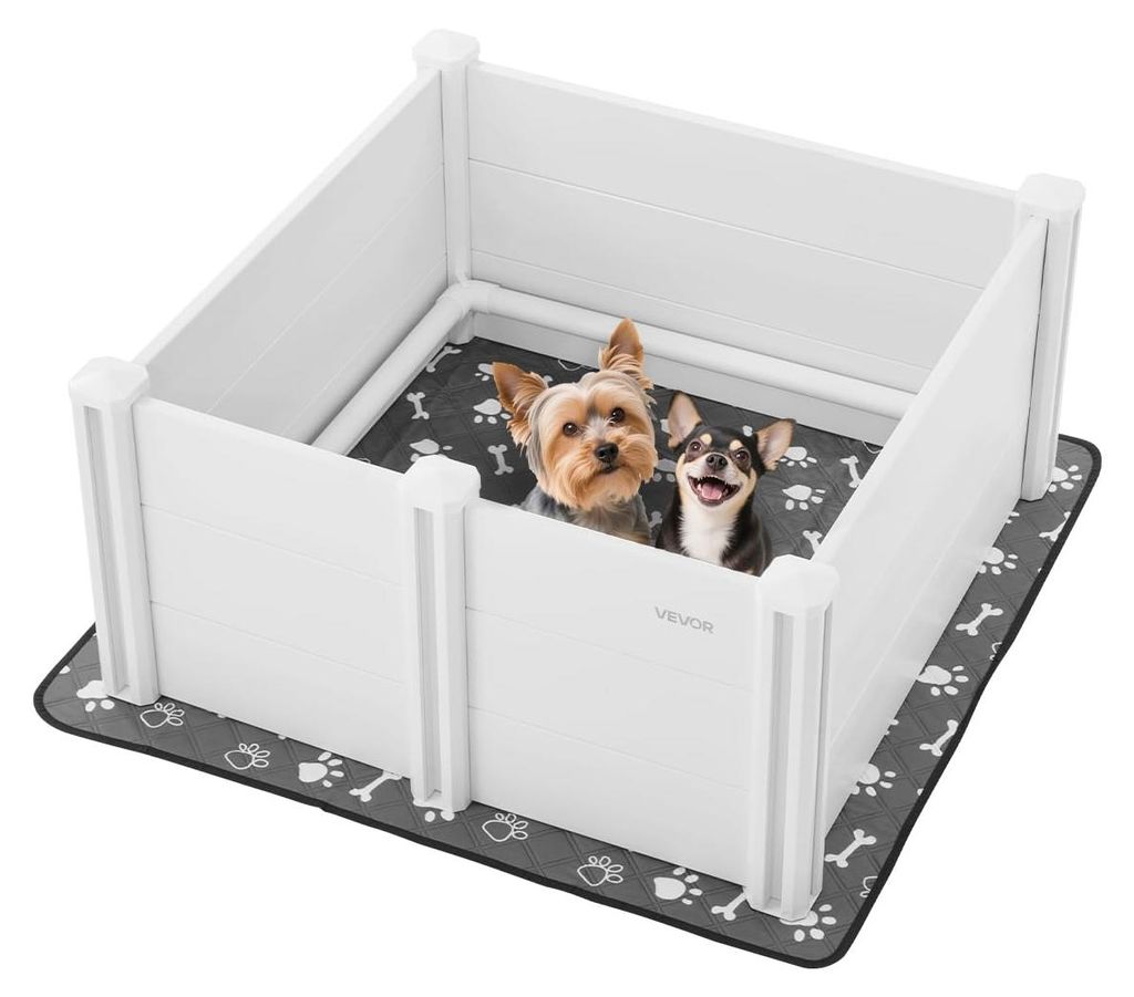 VEVOR Wurfkiste für Hunde, 98x98x46cm, Welpenlaufstall aus Produktbild 