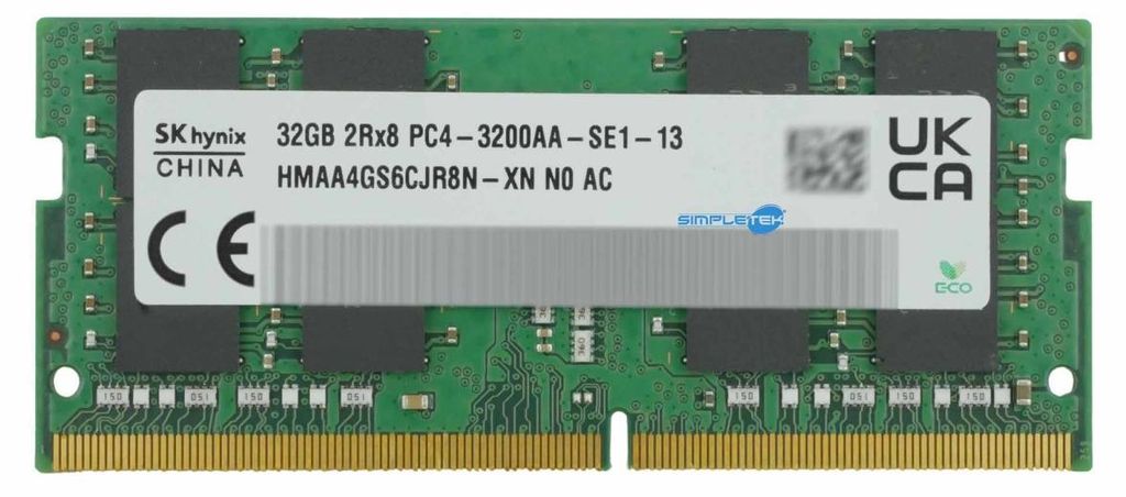 Ddr4 32gb 3200mhz Sodimm Banco Modulo Ram Notebook Immagine del prodotto 
