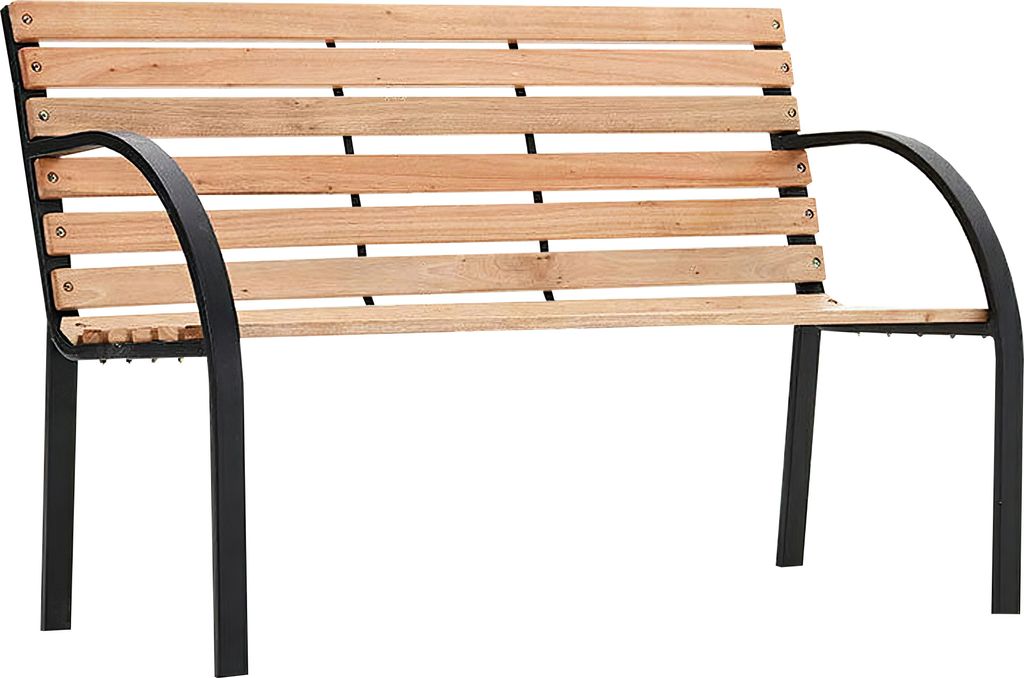 Linder Exclusiv Gartenbank 2-Sitzer Parkbank bid 150 Kg mit Rückenlehnen Gartenmöbel Holzbank MC4350 122x80x60 cm