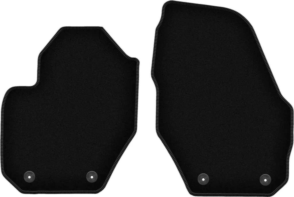 Wielganizator Tappetini anteriori in velluto per Volvo V60 (2011-2017, cross country, station wagon) neri, set 2 pz, con fissaggi