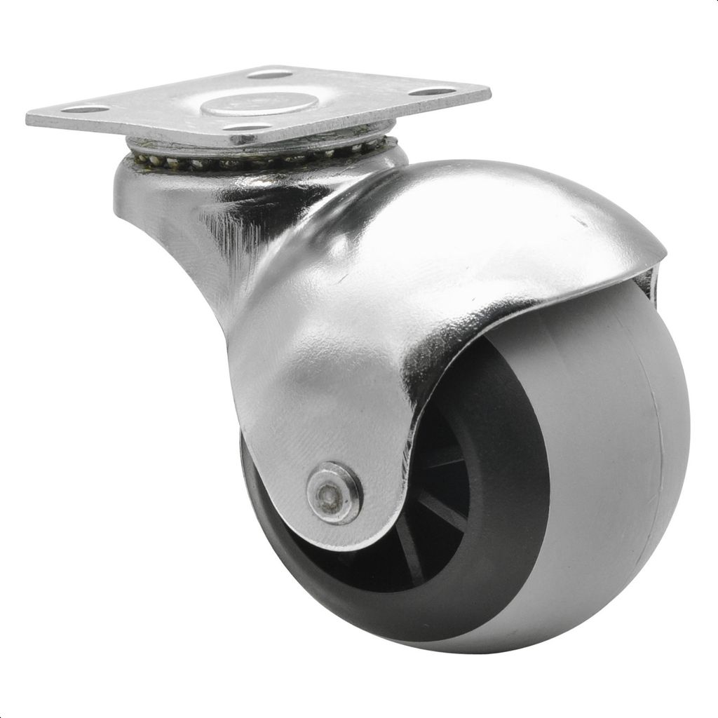 WAGNER Design Kugelrolle / Soft-Lenkrolle KUGEL - Durchmesser Ø 50 mm, Tragkraft 50 kg, grau - 01001301