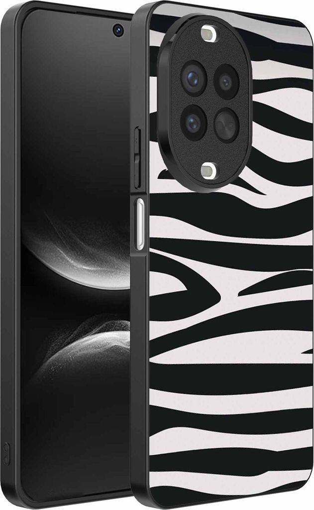 Geeignet für Huawei Nova 14 Telefon Fall mit Zebra-Druck - TPU zurück Abdeckung Fall Zebra-Design - Schwarz Weiß - Smartphonica