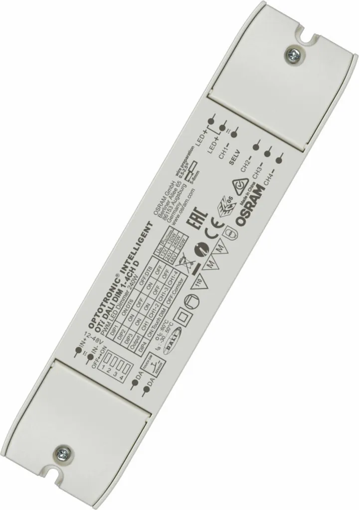 Variateur LED OSRAM OTi DALI DIM Intelligent 4 Canaux 240W Intégrable