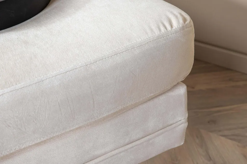 Ottoman Large Beige 90cm - Solution Assise d'Appoint Chic et Stable Or - 7