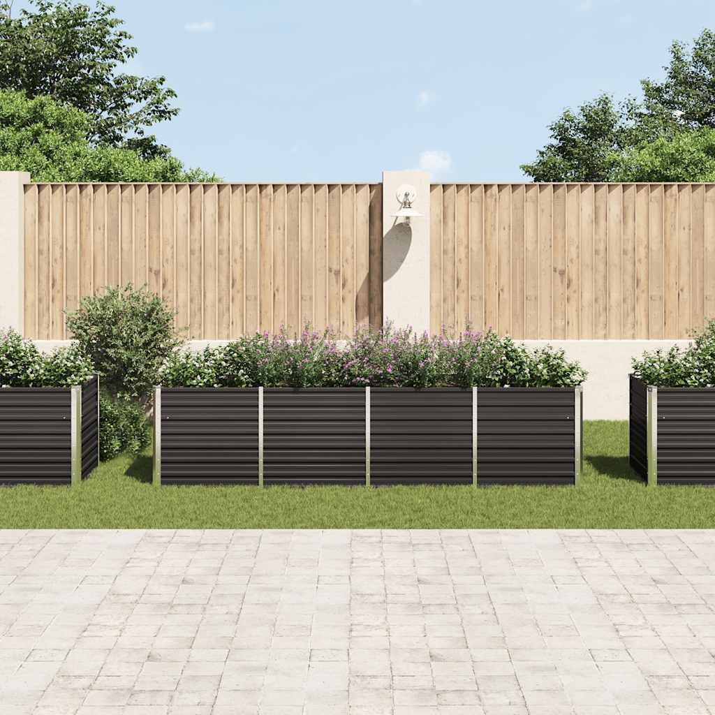 vidaXL Garten-Hochbeet Anthrazit 320 x 80 x 77 cm Produktbild 6