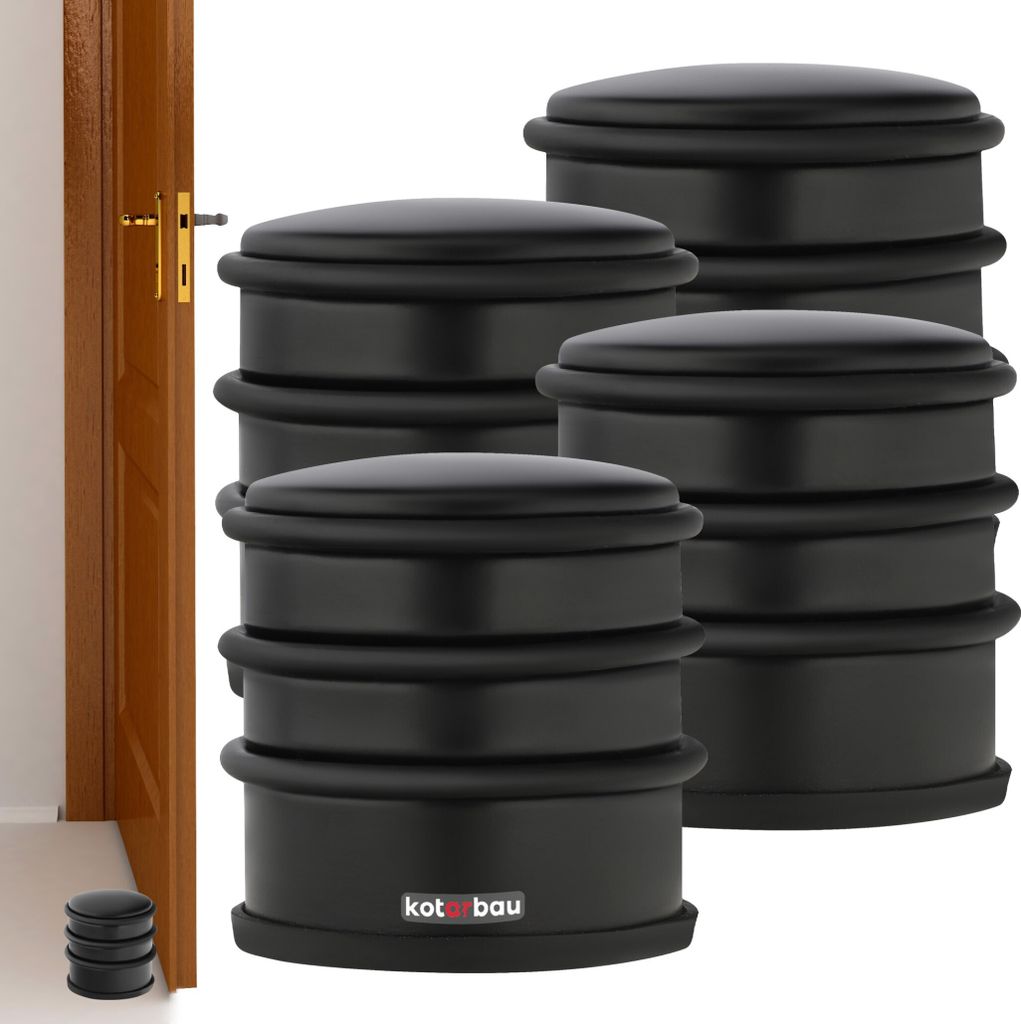 KOTARBAU 4er Set Türstopper für Türen Freisehend Türpuffer Hoch Schwarz